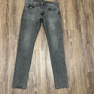 Levis lo ball gray black washed denim jeans 34x34